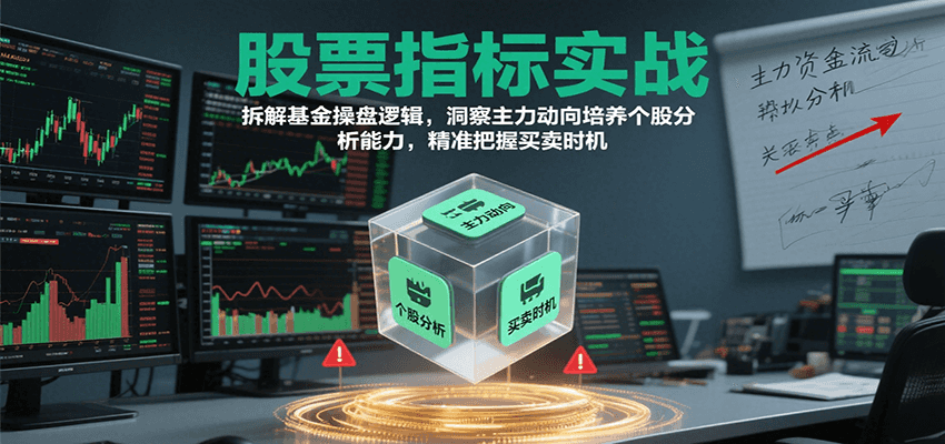 股票指标实战，基金操盘逻辑拆解，洞察主力动向培养个股分析能力把握买卖时机(更新)-