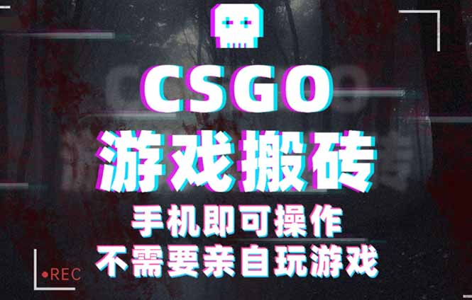 CSGO游戏挂机捡漏，单日扫货500+，年底小高峰上车可吃肉，手机即可操作…-余宽网创