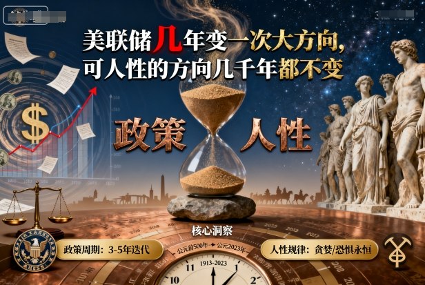 付费文章：美联储几年变一次大方向，可人性的方向几千年都不变-余宽网创