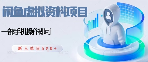 闲鱼虚拟资料项目，每天一小时，新人日入5张-余宽网创