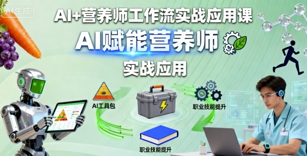 AI+营养师工作流实战应用课，AI赋能营养师-余宽网创