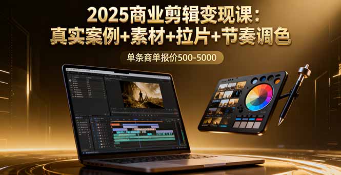 2025商业剪辑变现课：真实案例+素材+拉片+节奏调色，单条商单报价500-5000-佐思资源网下载-专注于互联网平台分享平台