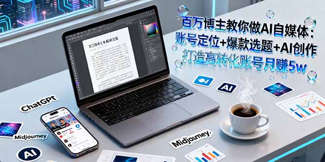 百万博主教你做AI自媒体：账号定位+爆款选题+AI创作 打造高转化账号月赚5w-佐思资源网下载-专注于互联网平台分享平台