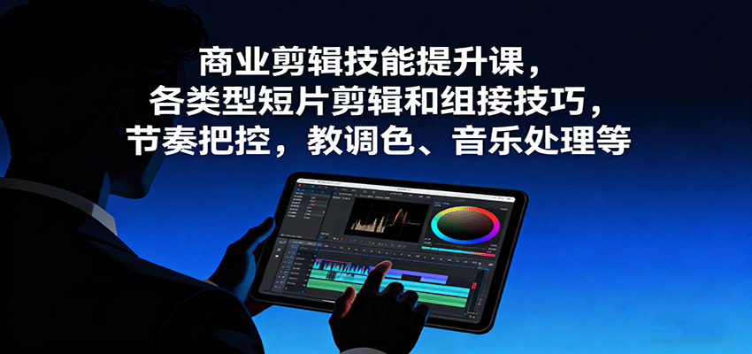 商业剪辑技能提升课，各类型短片剪辑和组接技巧，节奏把控，教调色、音乐处理等-佐思资源网下载-专注于互联网平台分享平台