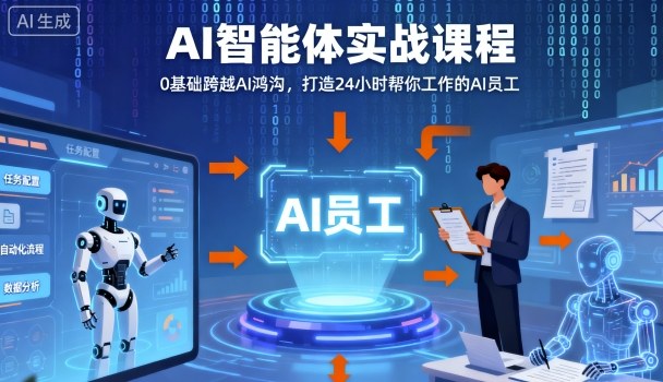 Ai智能体实战课程，0基础跨越Ai鸿沟，打造24小时帮你工作的Ai员工，打破常规，以实战定义Ai-佐思资源网下载-专注于互联网平台分享平台