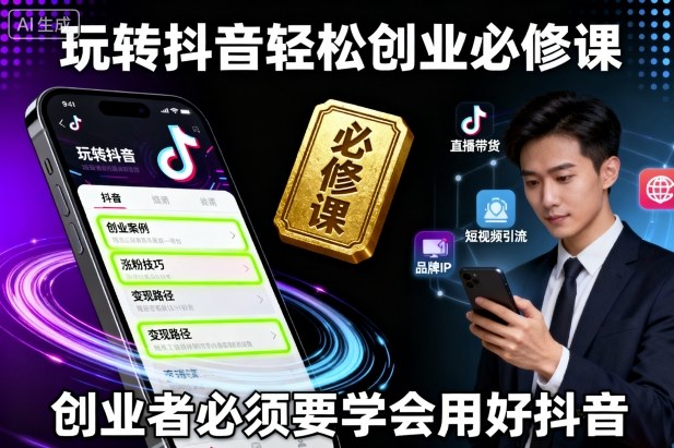 玩转抖音轻松创业必修课，创业者必须要学会用好抖音-佐思资源网下载-专注于互联网平台分享平台