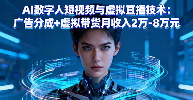 AI数字人短视频与虚拟直播技术：广告分成+虚拟带货月收入2万-8万元-佐思资源网下载-专注于互联网平台分享平台