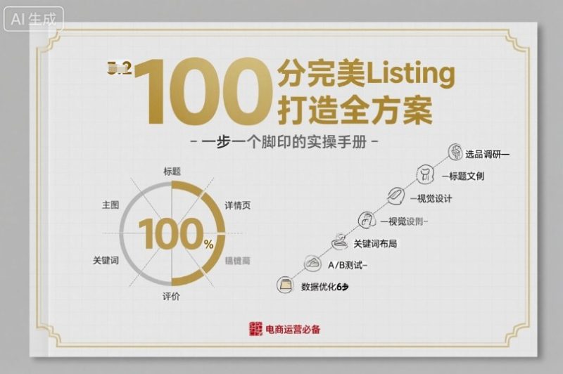 100分完美Listing打造全方案，想要完美listing必须是需要一步一个脚印的-余宽网创