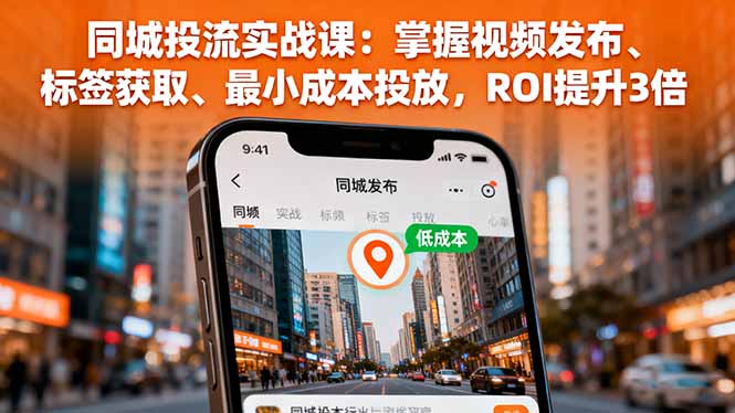 同城投流实战课：掌握视频发布、标签获取、最小成本投放，ROI提升3倍-佐思资源网下载-专注于互联网平台分享平台