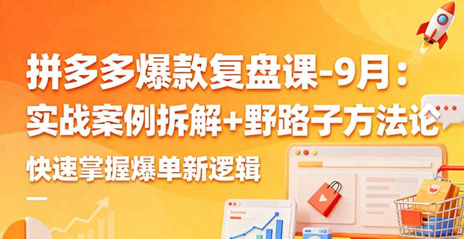 拼多多爆款复盘课-9月：实战案例拆解+野路子方法论，快速掌握爆单新逻辑-佐思资源网下载-专注于互联网平台分享平台