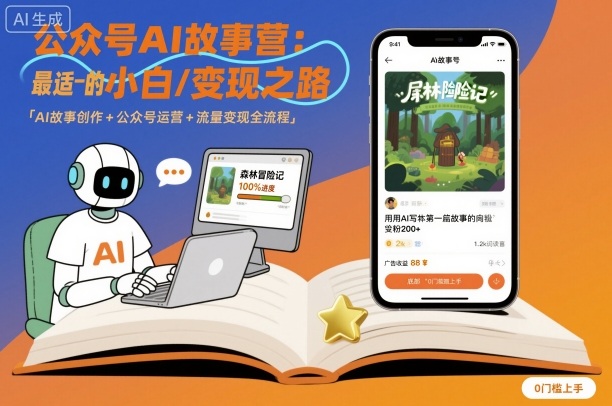 公众号ai故事营，最适合小白的自媒体变现之路-佐思资源网下载-专注于互联网平台分享平台