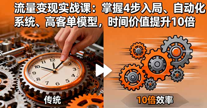 流量变现实战课：掌握4步入局、自动化系统、高客单模型，时间价值提升10倍-佐思资源网下载-专注于互联网平台分享平台
