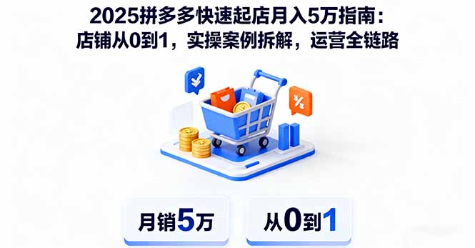 2025拼多多快速起店月入5万指南：店铺从0到1，实操案例拆解，运营全链路-佐思资源网下载-专注于互联网平台分享平台