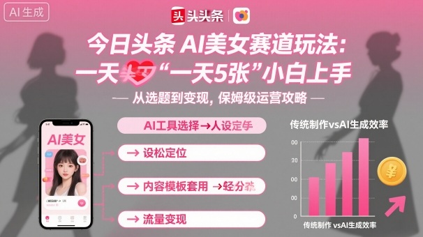 今日头条AI美女赛道玩法，一天轻松5张，小白轻松上手-佐思资源网下载-专注于互联网平台分享平台