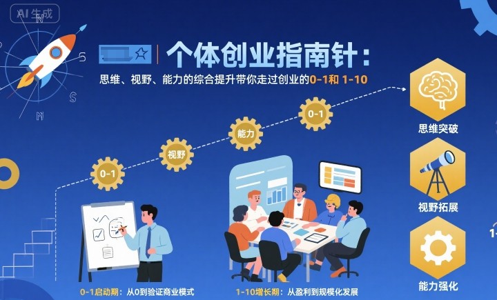 个体创业指南针，思维、视野、能力的综合提升带你走过创业的0-1和1-10【音频】-佐思资源网下载-专注于互联网平台分享平台
