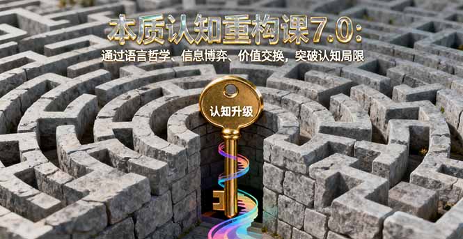 本质认知重构课7.0：通过语言哲学、信息博弈、价值交换，突破认知局限-佐思资源网下载-专注于互联网平台分享平台