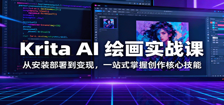 Krita AI 绘画实战课：从安装部署到变现，一站式掌握创作核心技能-佐思资源网下载-专注于互联网平台分享平台