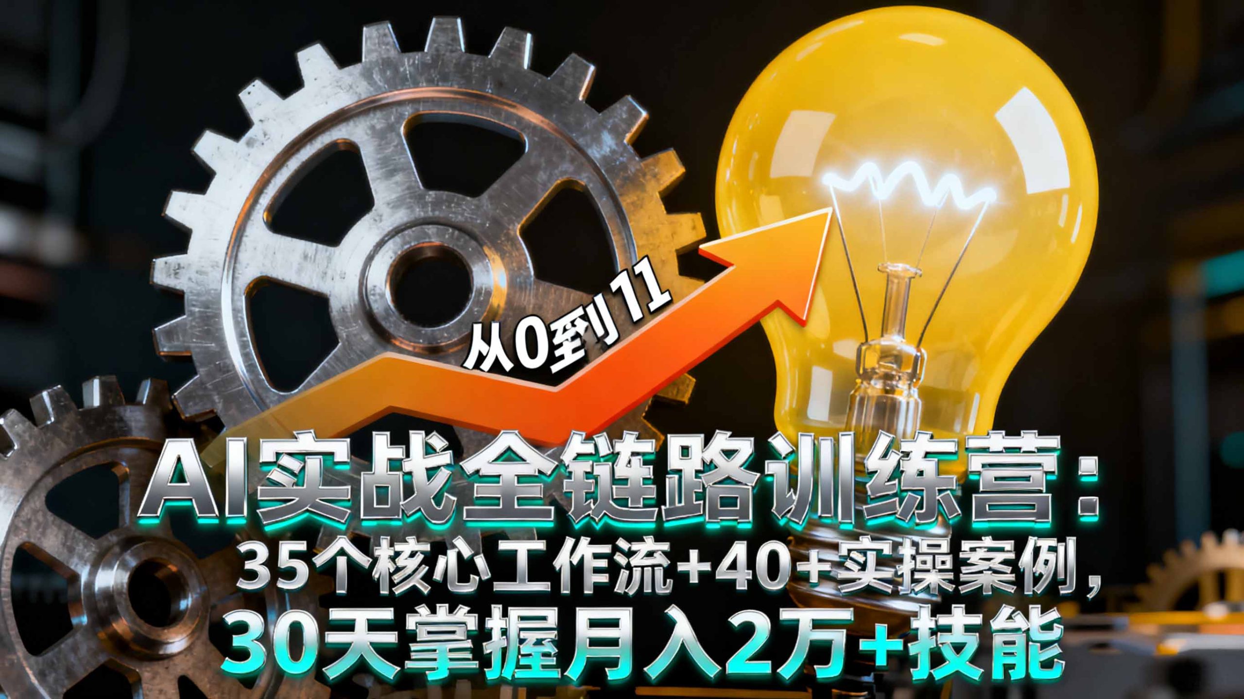 AI实战全链路训练营:35个核心工作流+40+实操案例,30天掌握月入2万+技能-余宽网创