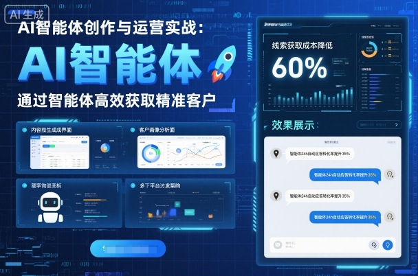 AI智能体创作与运营实战，实体门店通过智能体高效获取精准客户-佐思资源网下载-专注于互联网平台分享平台