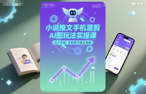 小说推文手机混剪AI图玩法实操课，日入可观，手机即可独立完成-佐思资源网下载-专注于互联网平台分享平台