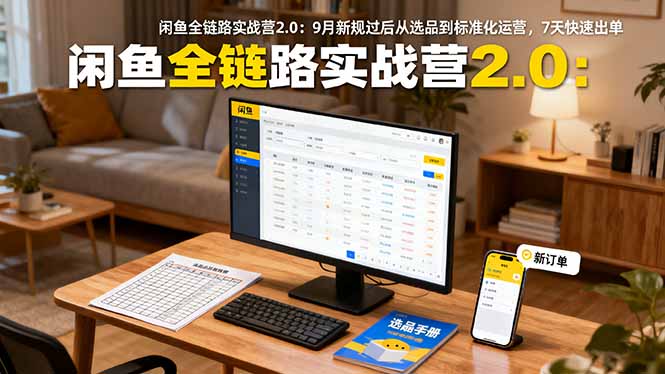 闲鱼全链路实战营2.0：9月新规过后从选品到标准化运营，7天快速出单-佐思资源网下载-专注于互联网平台分享平台