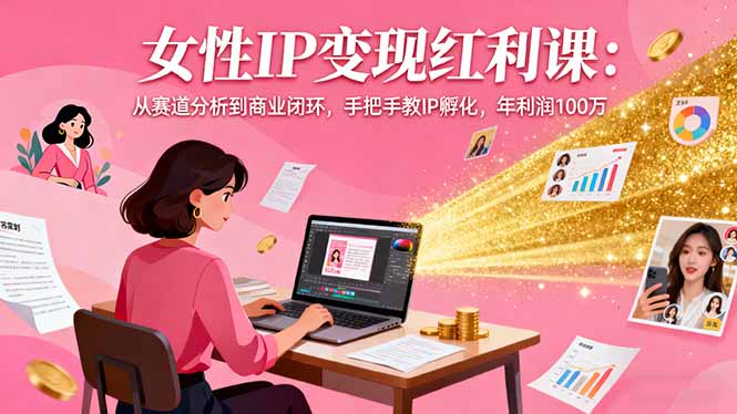 女性IP变现红利课：从赛道分析到商业闭环，手把手教IP孵化，年利润100万-佐思资源网下载-专注于互联网平台分享平台