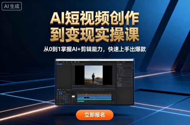 AI短视频创作到变现实操课，从0到1掌握AI+剪辑能力，快速上手出爆款(更新10月)-佐思资源网下载-专注于互联网平台分享平台