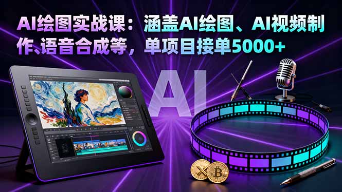 AI绘图实战课：涵盖AI绘图、AI视频制作、语音合成等，单项目接单5000+-佐思资源网下载-专注于互联网平台分享平台