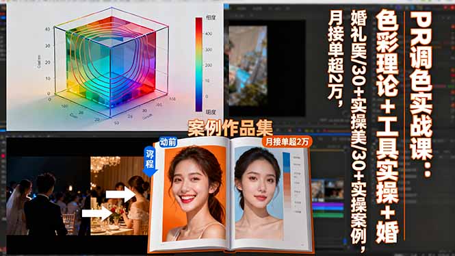 PR调色实战课：色彩理论+工具实操+婚礼医美/30+实操案例，月接单超2万-佐思资源网下载-专注于互联网平台分享平台
