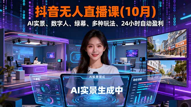 抖音无人直播课(10月-佐思资源网下载-专注于互联网平台分享平台