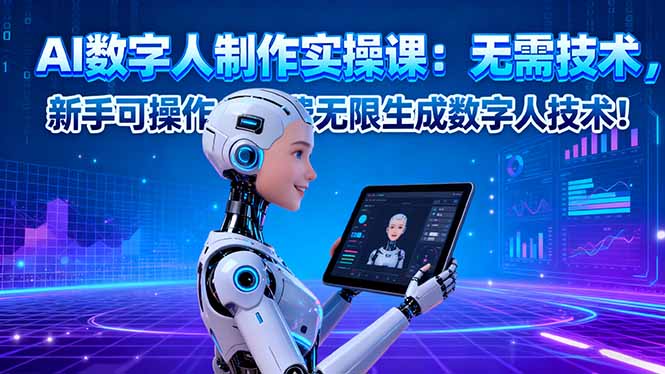AI数字人制作实操课：无需技术，新手可操作，免费无限生成数字人技术！-佐思资源网下载-专注于互联网平台分享平台