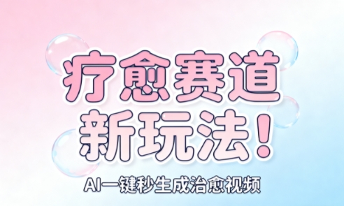 AI+疗愈+一键生成,一分钟一条素材,每天想要多少素材就多少素材,矩阵做,月入1W-佐思资源网下载-专注于互联网平台分享平台