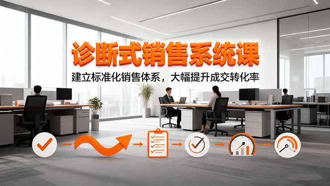 诊断式销售系统课,建立标准化销售体系,大幅提升成交转化率网赚项目-副业赚钱-互联网创业-资源整合御文网赚-佐思资源网下载-专注于互联网平台分享平台