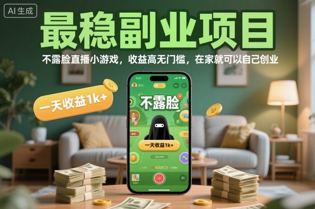 最稳副业项目，不露脸直播小游戏，收益高无门槛，一天收益1k+，在家就可以自己创业【揭秘】-白蛇网赚-佐思资源网下载-专注于互联网平台分享平台