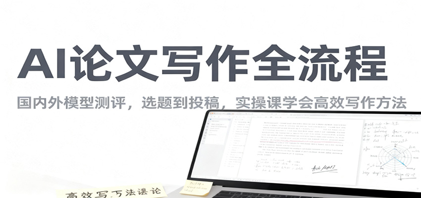 AI论文写作全流程，国内外模型测评，选题到投稿，实操课学高效写作方法-白蛇网赚-余宽网创