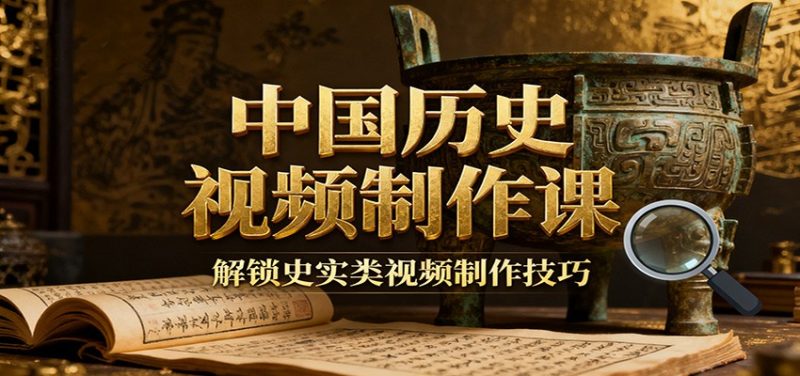 中国历史视频制作课：疆域地图集+参考文案+练习素材，解锁史实类视频制作技巧-白蛇网赚-余宽网创