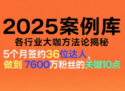 2025案例库，收录各行业大咖的方法论，各行业大咖方法论揭秘-白蛇网赚-佐思资源网下载-专注于互联网平台分享平台