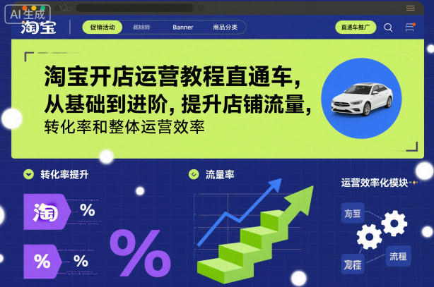 淘宝开店运营教程直通车，从基础到进阶，提升店铺流量，转化率和整体运营效率(更新11月)-白蛇网赚-佐思资源网下载-专注于互联网平台分享平台