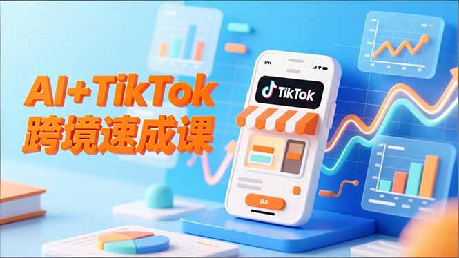 AI+TikTok跨境速成课，智能翻译、店铺定位、流程拆解，7天高效上线运营-白蛇网赚-佐思资源网下载-专注于互联网平台分享平台