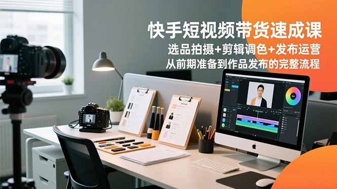 快手短视频带货速成课，选品拍摄+剪辑调色+发布运营，从前期准备到作品发布的完整流程-白蛇网赚-佐思资源网下载-专注于互联网平台分享平台