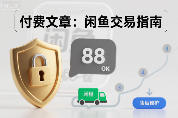 付费文章:闲鱼交易指南,怎么才能降低被坑被马扁的概率-白蛇网赚-余宽网创