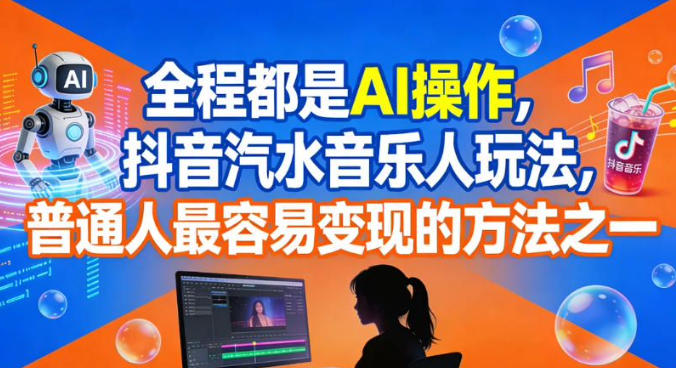 全程都是AI操作，抖音汽水音乐人玩法，普通人最容易变现的方法之一-白蛇网赚-佐思资源网下载-专注于互联网平台分享平台