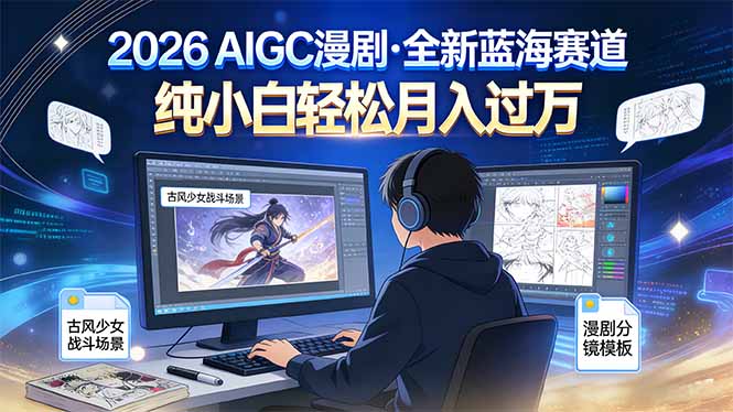 2026年全新蓝海赛道,纯小白轻松月入过万-白蛇网赚-余宽网创