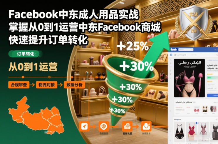 Facebook中东成人用品实战，掌握从0到1运营中东Facebook商城，快速提升订单转化-白蛇网赚-佐思资源网下载-专注于互联网平台分享平台