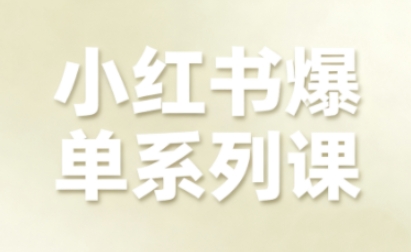 小红书爆单系列课，聚焦小红书电商全链路增长(更新)-白蛇网赚-余宽网创