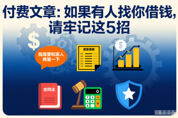 付费文章：如果有人找你借钱，请牢记这5招-白蛇网赚-余宽网创