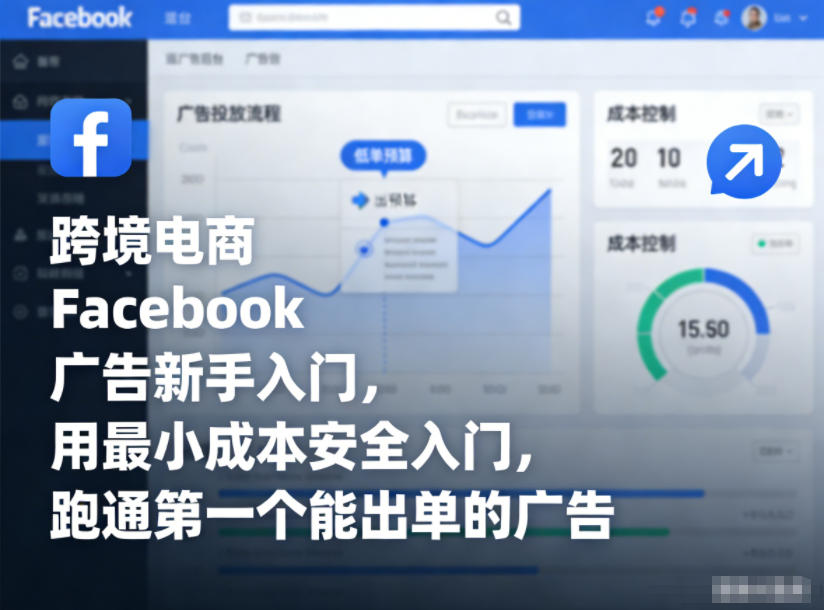 跨境电商Facebook广告新手入门，用最小成本安全入门，跑通第一个能出单的广告-白蛇网赚-