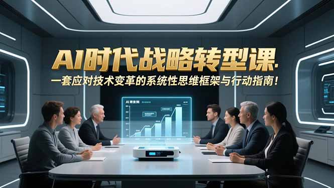 AI时代战略转型课：一套应对技术变革的系统性思维框架与行动指南！-白蛇网赚-