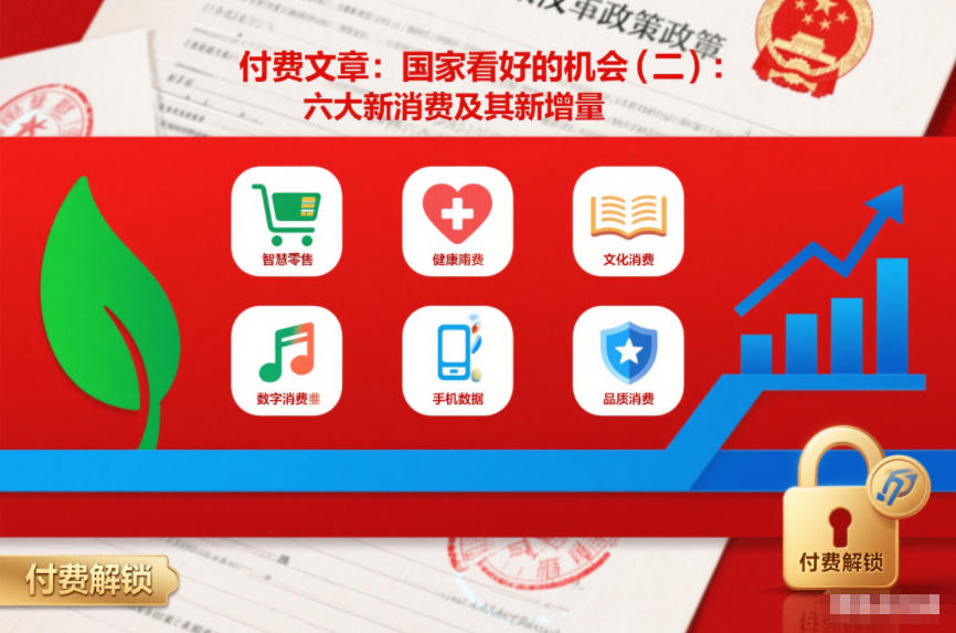 付费文章：国家看好的机会(二)：六大新消费及其新增量-白蛇网赚-余宽网创