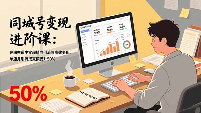 同城号变现进阶课:在同城赛道中实现精准引流与高效变现,单店月引流成交额提升50%-白蛇网赚-余宽网创